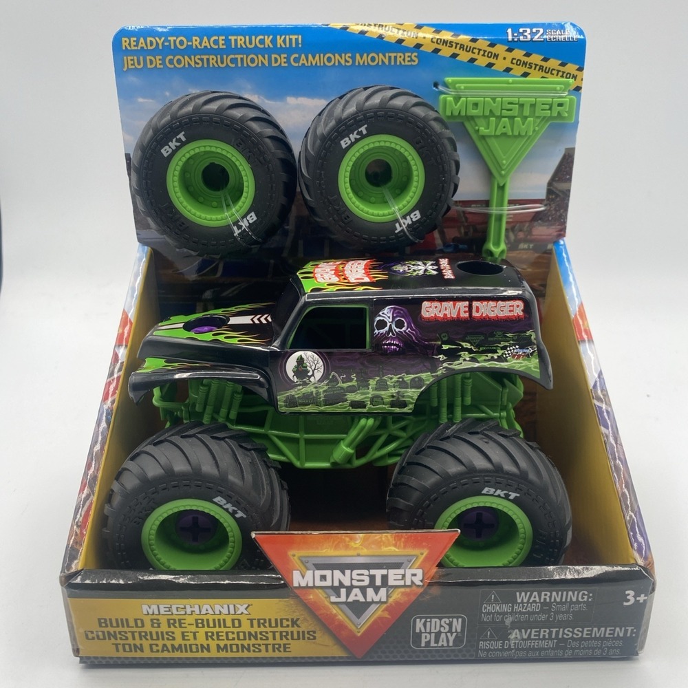 Monster Jam Mechanix Grave Digger Build & Rebuild‎ 1:32 Race Truck Kit